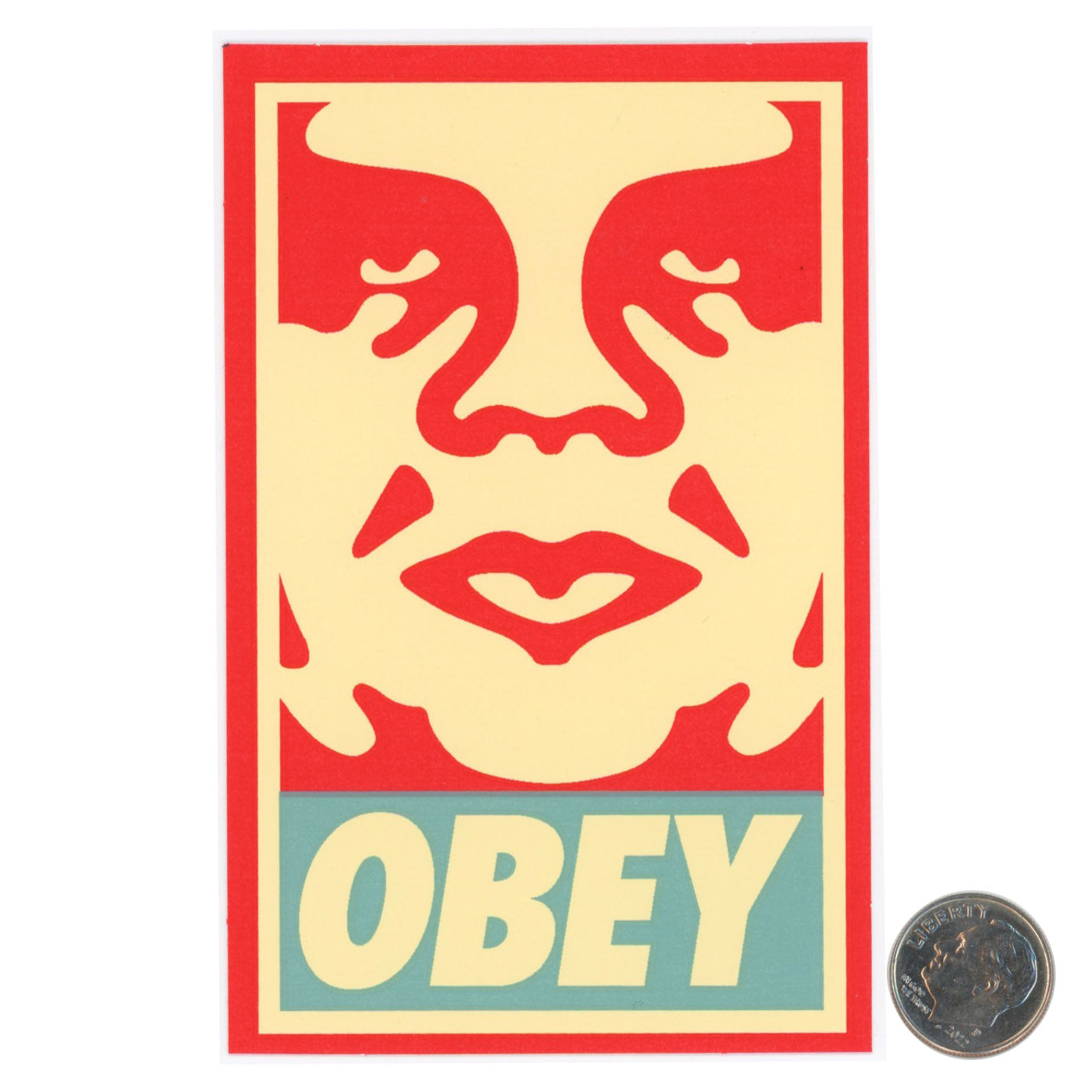 Shepard Fairey OBEY ORANGE BLUE Sticker